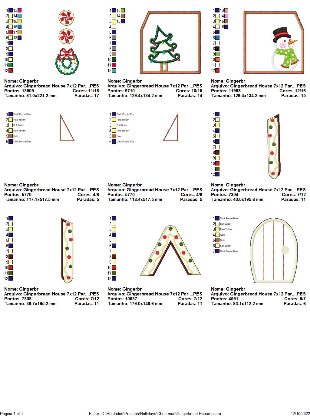 Reindeer Gift and Gingerbread House - Set of 2 Designs - ITH Project - Machine Embroidery Design