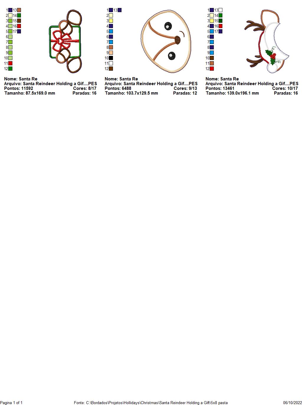 Reindeer Gift and Gingerbread House - Set of 2 Designs - ITH Project - Machine Embroidery Design