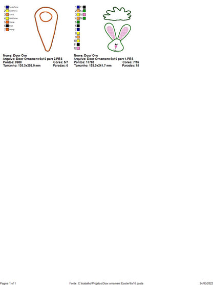 Easter Door Hanger - ITH Project - Machine Embroidery Design