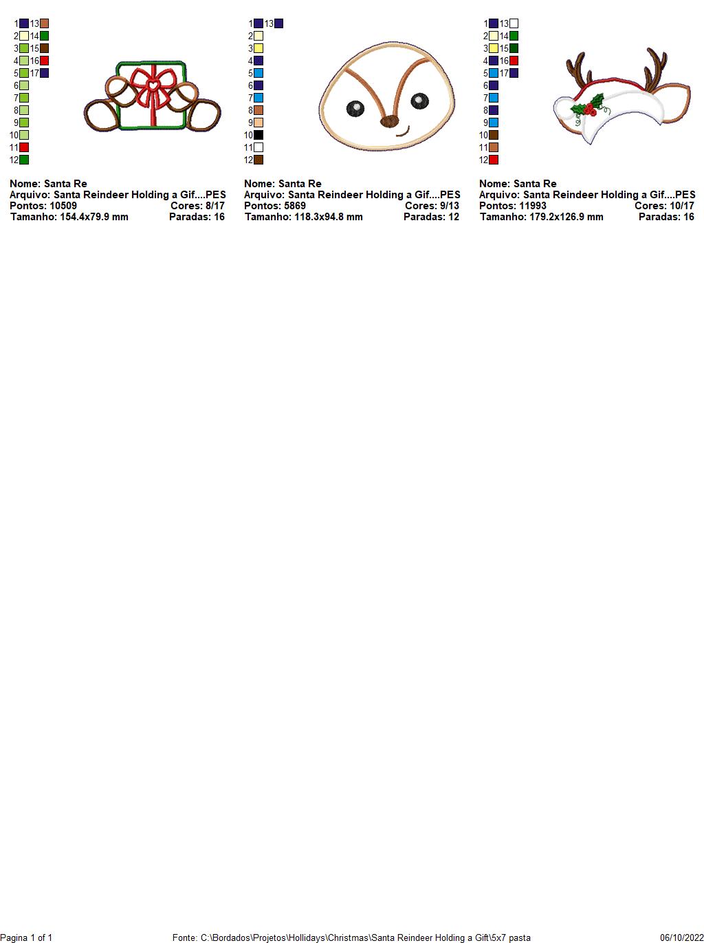 Reindeer Gift and Gingerbread House - Set of 2 Designs - ITH Project - Machine Embroidery Design