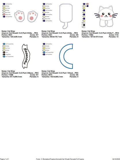 Kitty Meowcome Ornament - ITH Project - Machine Embroidery Design