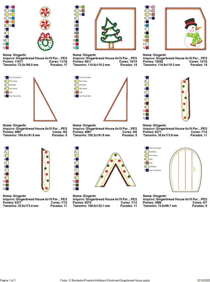 Gingerbread Houses Set of 2 Designs - ITH Project - Machine Embroidery Design