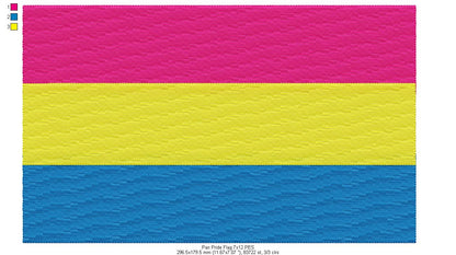 Pan Pride Flag - Fill Stitch - 2x2 4x4 5x7 6x10 7x12
