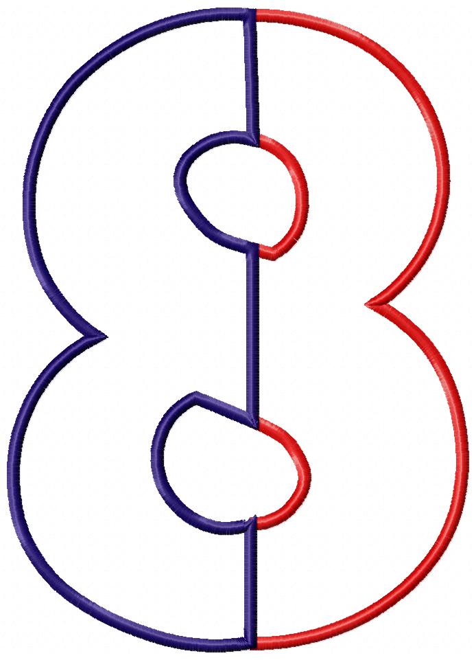 Patriotic Numbers Birthday Set Numbers 1-11 - Applique