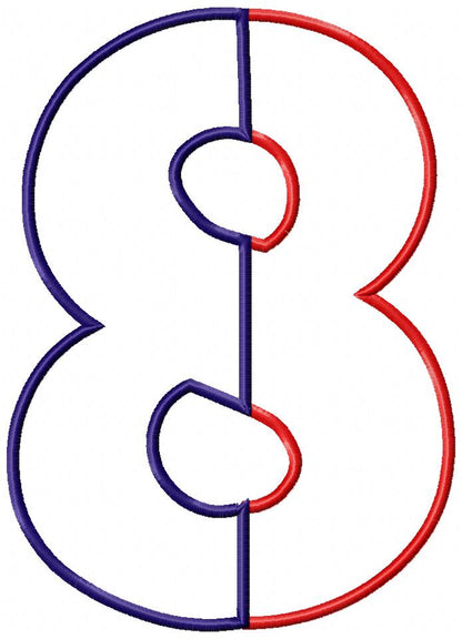 Patriotic Numbers Birthday Set Numbers 1-11 - Applique