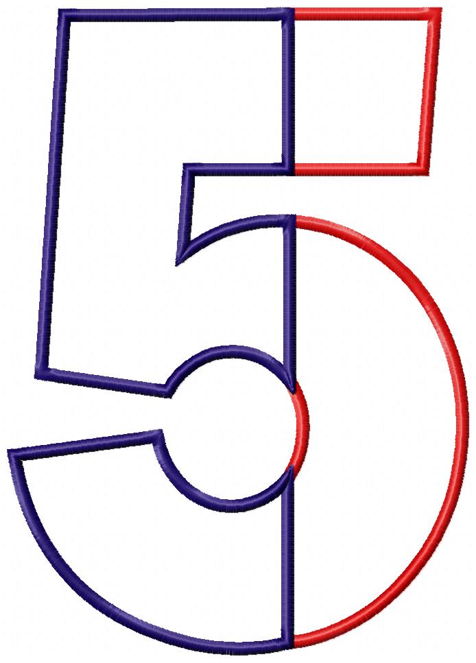 Patriotic Numbers Birthday Set Numbers 1-11 - Applique