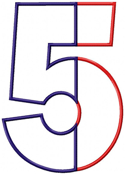 Patriotic Numbers Birthday Set Numbers 1-11 - Applique