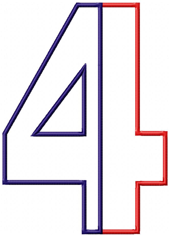 Patriotic Numbers Birthday Set Numbers 1-11 - Applique