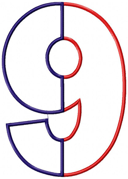 Patriotic Numbers Birthday Set Numbers 1-11 - Applique