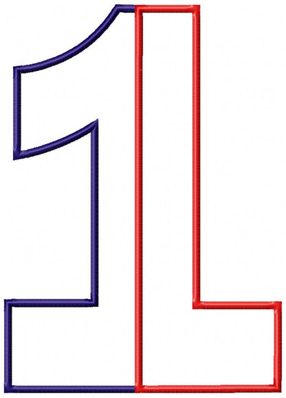 Patriotic Numbers Birthday Set Numbers 1-11 - Applique