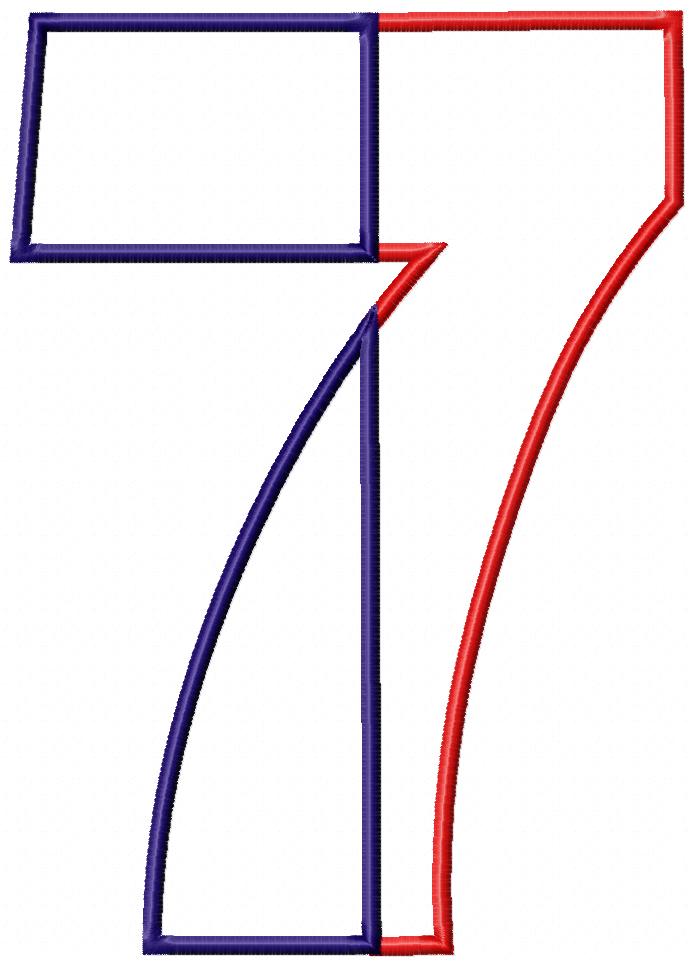Patriotic Numbers Birthday Set Numbers 1-11 - Applique