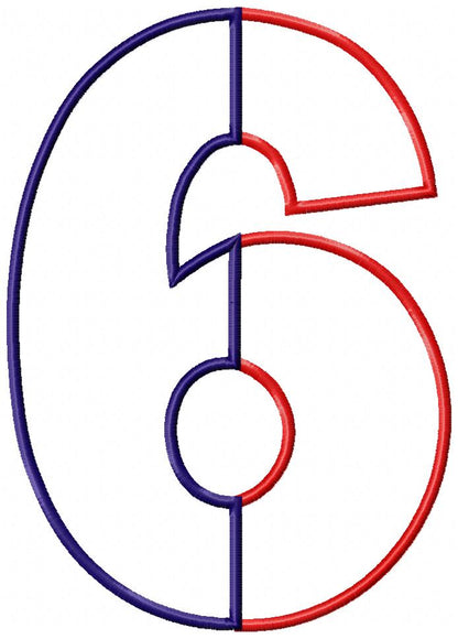 Patriotic Numbers Birthday Set Numbers 1-11 - Applique