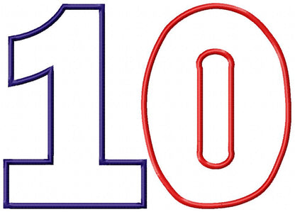 Patriotic Numbers Birthday Set Numbers 1-11 - Applique