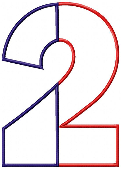 Patriotic Numbers Birthday Set Numbers 1-11 - Applique