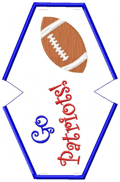 Go Patriots! Face Mask - ITH Project - Machine Embroidery Design