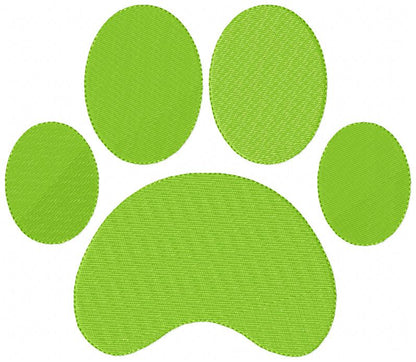 Cute Paw Print - Fill Stitch - Machine Embroidery Design