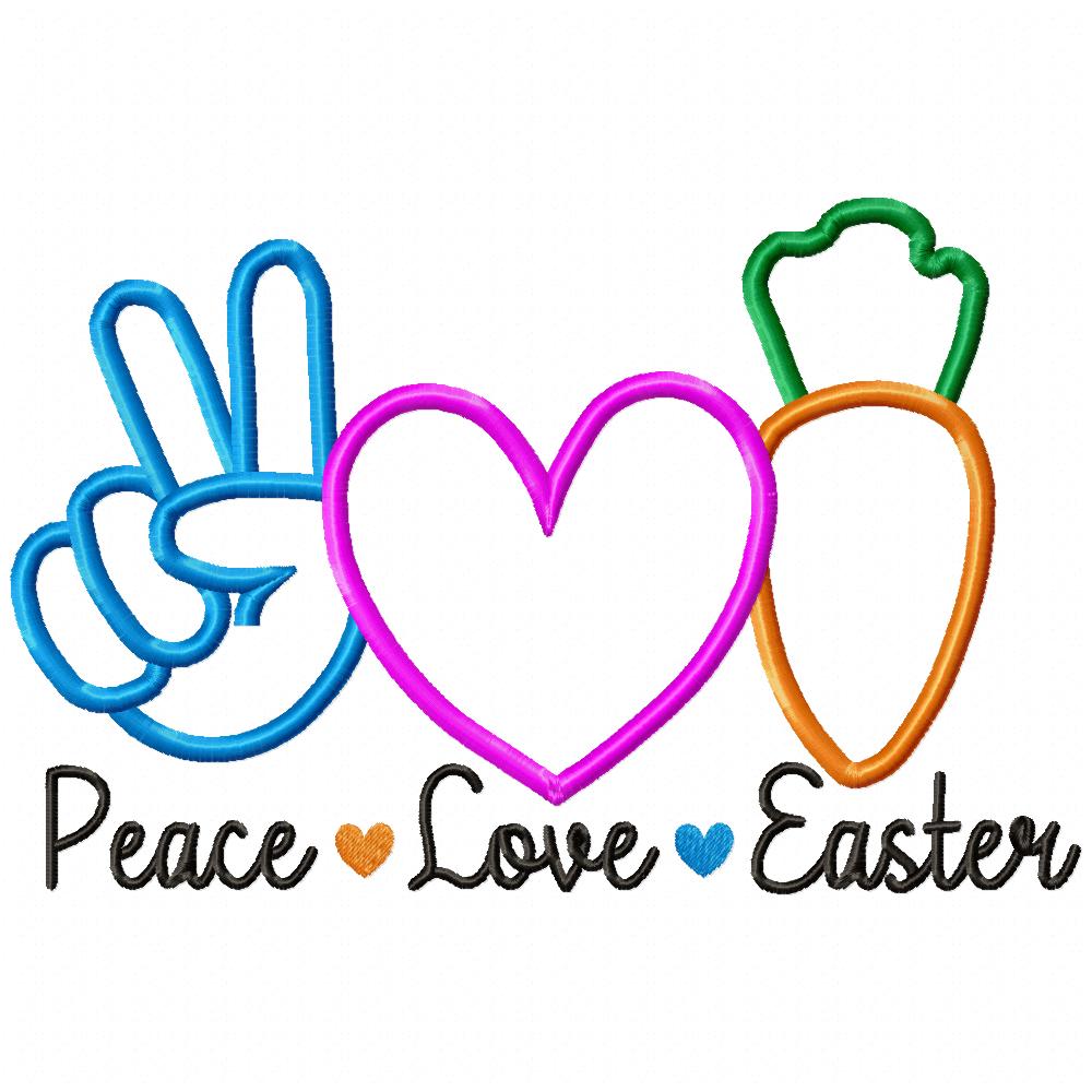 Peace Love Easter - Applique