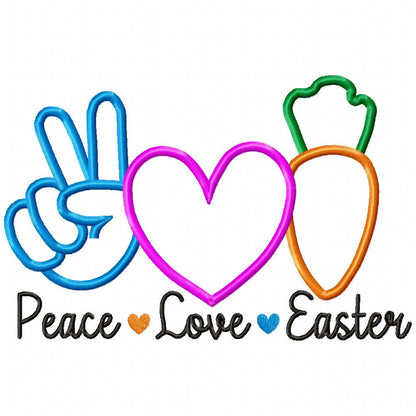 Peace Love Easter - Applique