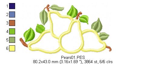 Pears  - Applique