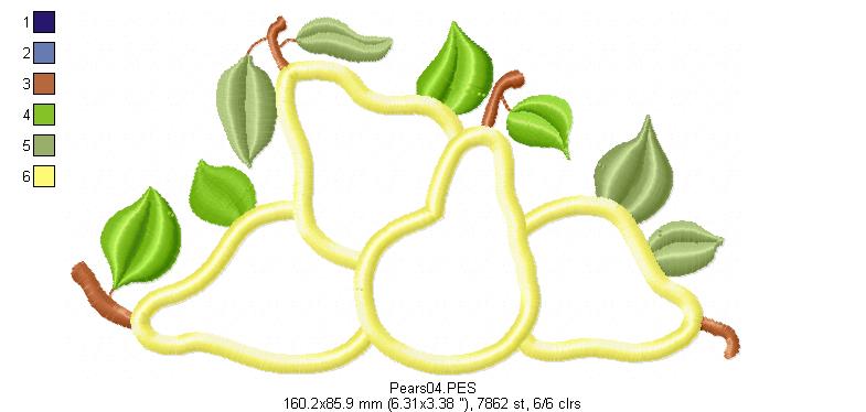 Pears  - Applique