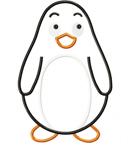 Cute Penguin - Appliqué – Machine Embroidery Design