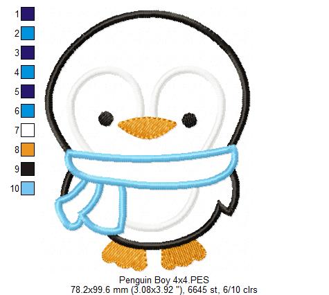 Penguin Boy - Applique