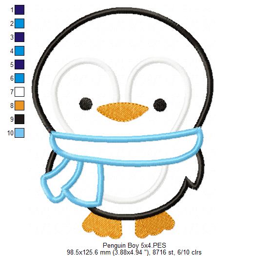Penguin Boy - Applique
