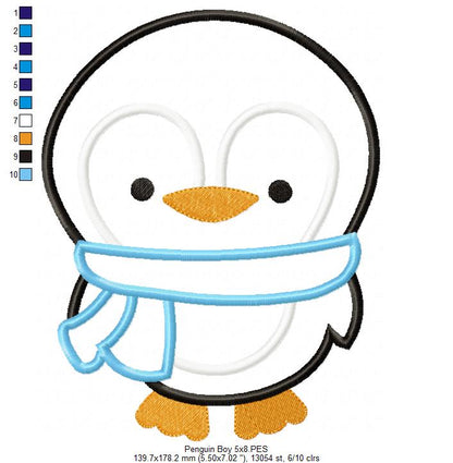 Penguin Boy - Applique