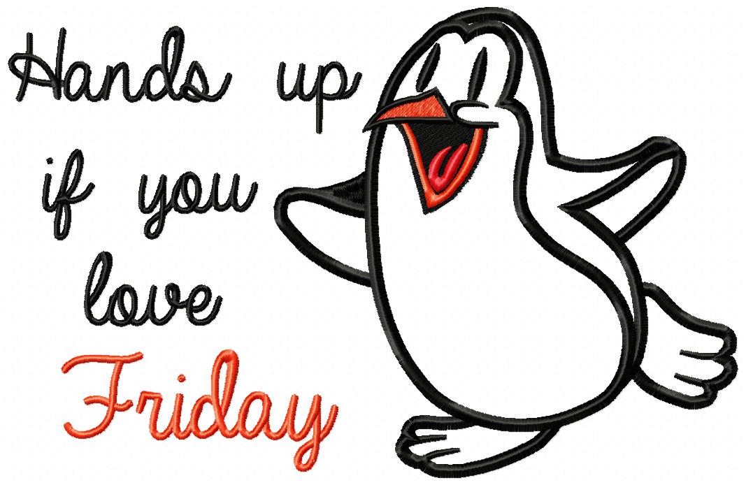 Days of the Week Penguin - Applique