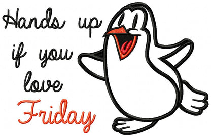 Days of the Week Penguin - Applique