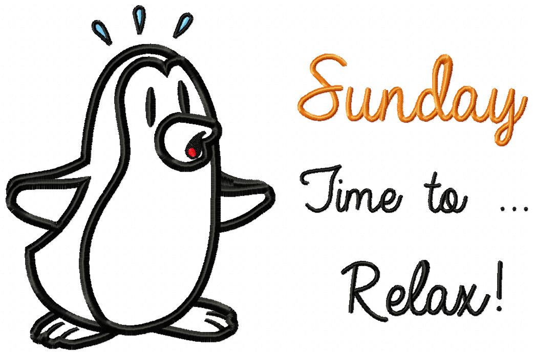 Days of the Week Penguin - Applique