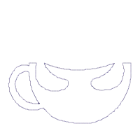 Cute Penguin in the Cup - Applique