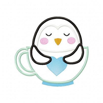 Cute Animals in the Cup - Applique - Set of 7 designs