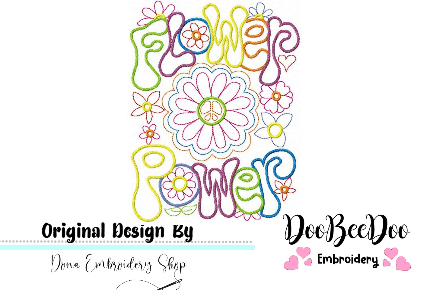 Flower Power - Fill Stitch - Machine Embroidery Design