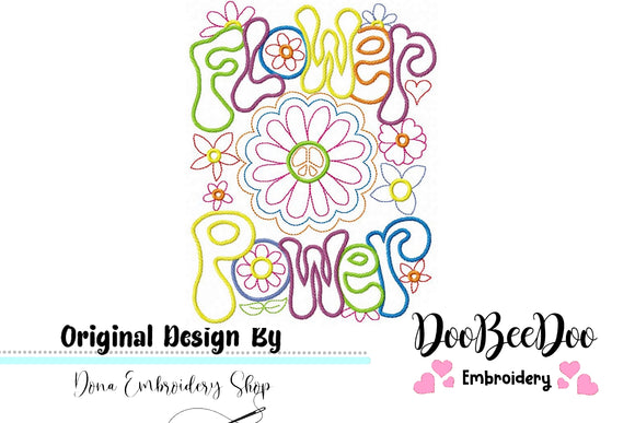 Flower Power - Fill Stitch - Machine Embroidery Design