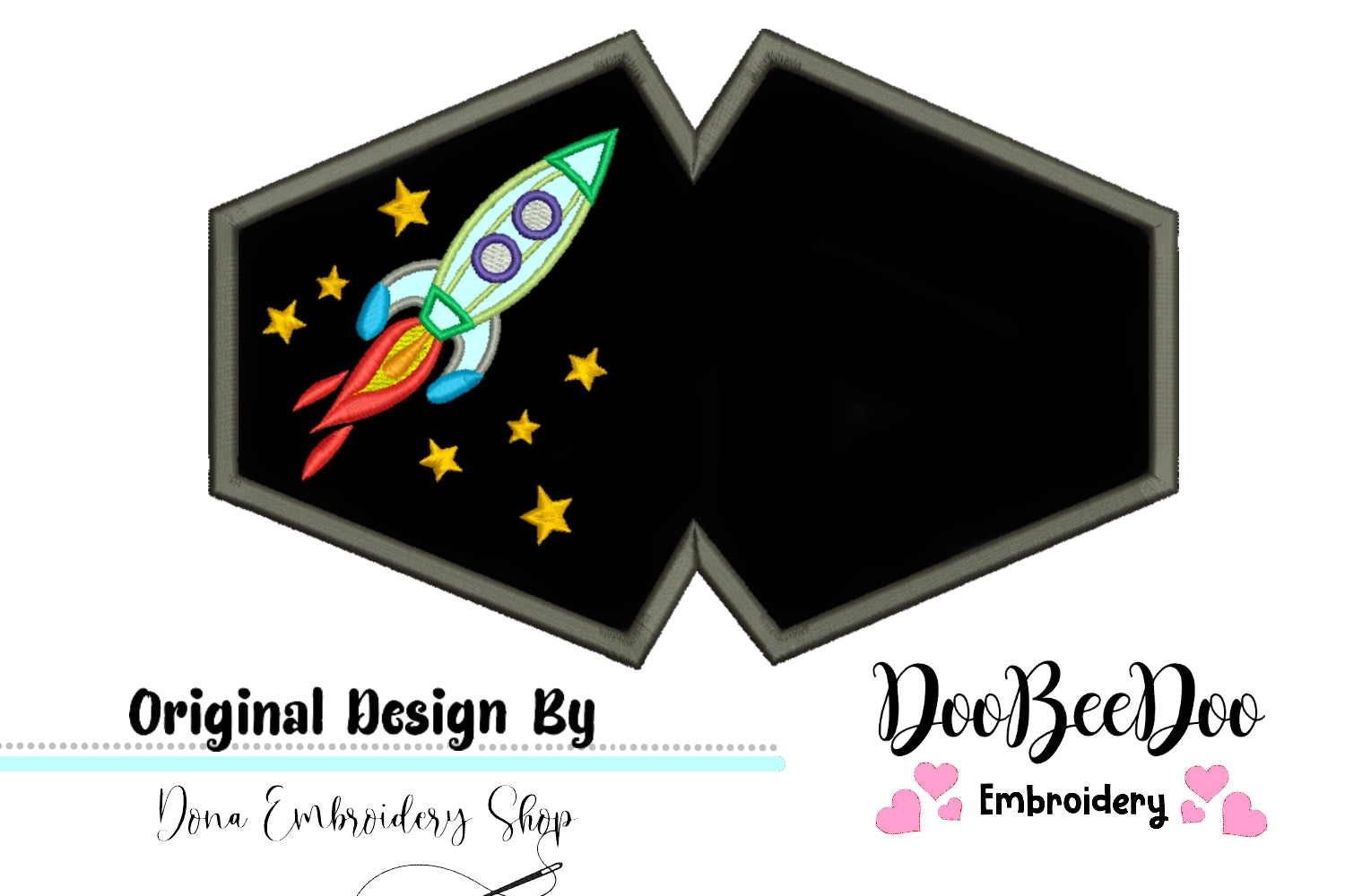 Rocket ITH Face Mask - ITH Project - Machine Embroidery Design ...