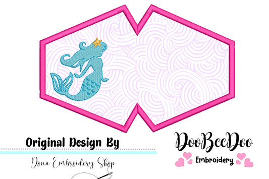 Mermaid Face Mask - ITH Project - Machine Embroidery Design