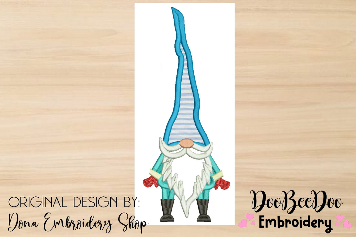 Gnome with big hat  - Applique