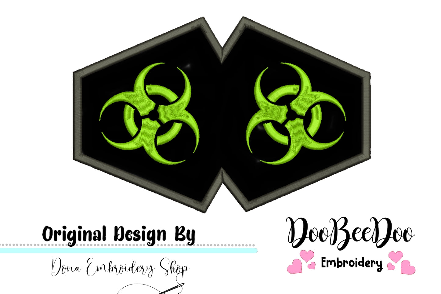 Biohazard Face Mask - ITH Project - Machine Embroidery Design