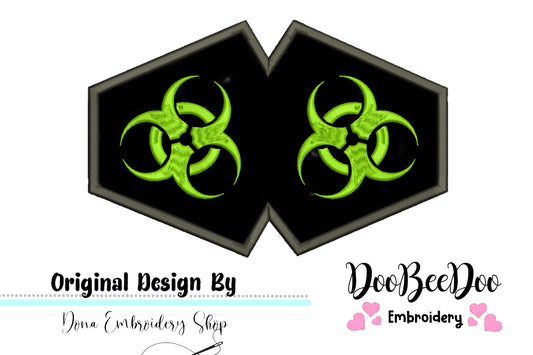 Biohazard Face Mask - ITH Project - Machine Embroidery Design