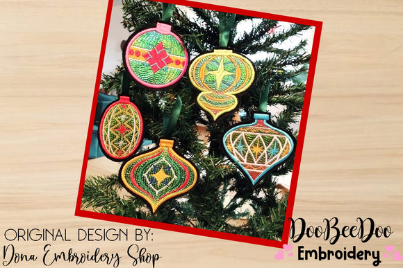 Christmas Ornaments - ITH Project - Machine Embroidery Design