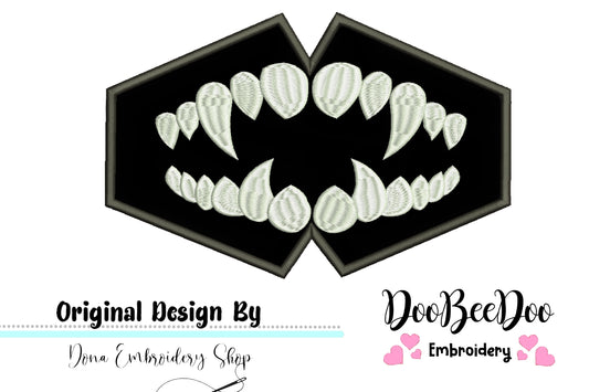 Teeth Face Mask - ITH Project - Machine Embroidery Design
