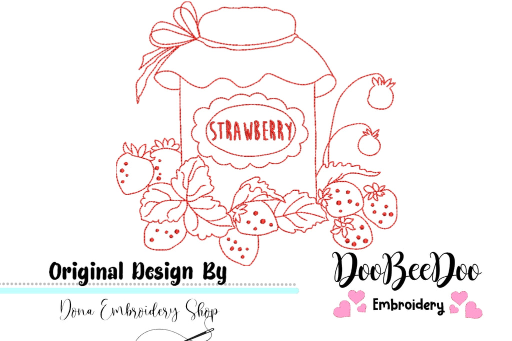 Strawberry Jelly - Redwork