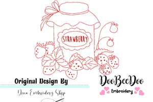 Strawberry Jelly - Redwork