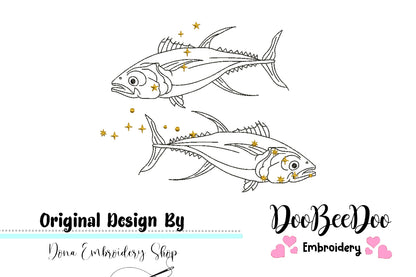 Pisces Constellation - Redwork