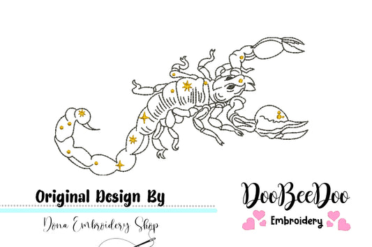 Scorpio Constellation - Redwork