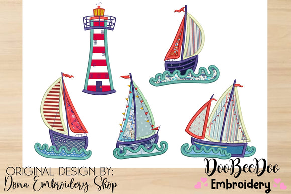 Nautical Pack with 5 designs - Applique
