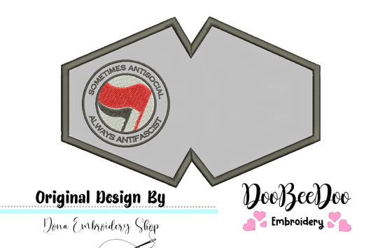 Face Mask Anti-fascist - ITH Project - Machine Embroidery Design