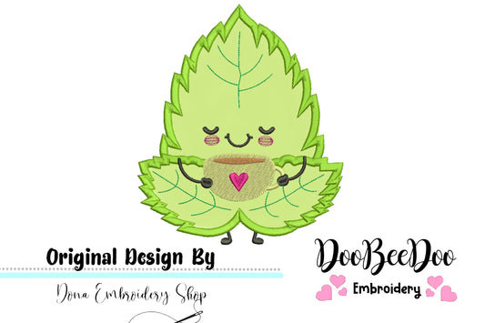 Cute Tea Leaf - Applique