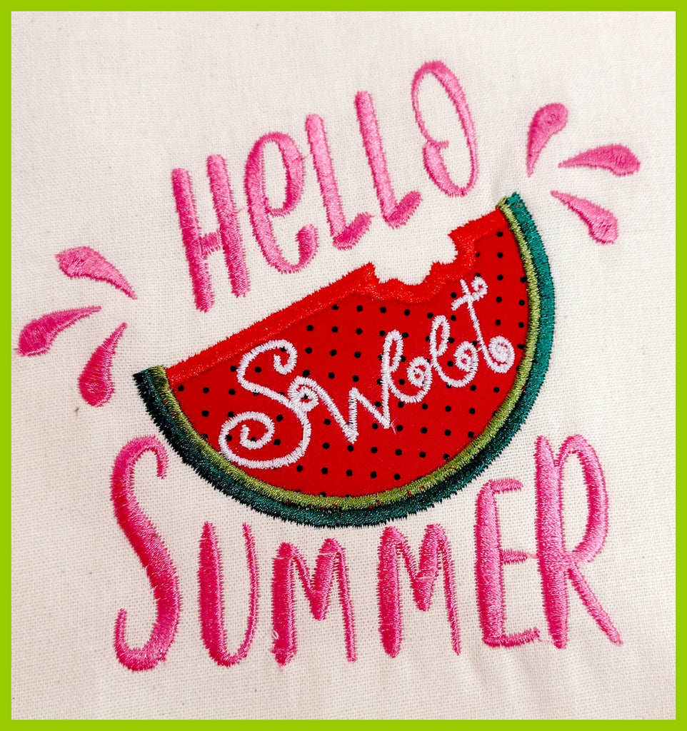 Hello Sweet Summer - Applique